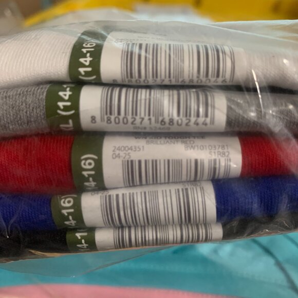 Wonder Nation Boys Kid Tough Fade Resistant Tee  Short Sleeves 5-Pack Sizes 4-16 - Picture 7 of 8